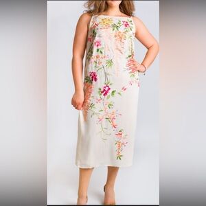 ASOS Floral Embroidered Cream Dress